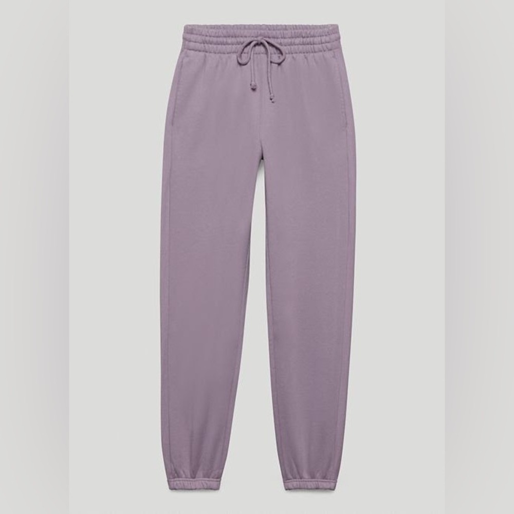 Aritzia Tna Extra Fleece Boyfriend Sweatpant in Purple Ash